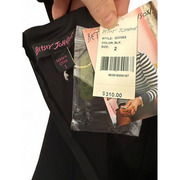 Betsey Johnson NWT Black Strapless Cocktail Dress Stretch Size 2 Black Label - Picture 7 of 9